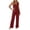 Wine, variant on Womens Pajamas Set Sleeveless Lounge Sets Comfy Tank Top and Pants Pjs Set V Neck 2 Piece Sleepwear Wine,S