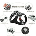 thumbnail image 3 of FURRYFECTION Dog Harness and Leash Set for Medium Dogs, Breathable Padded Pet Harness with No Pull Heavy Duty Nylon Leash, Reflective Dog Vest for Outdoor Walking,Black M, 3 of 7