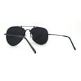 thumbnail image 4 of Polarized No Glare Mens Luxury Officer Style Metal Rim Sunglasses Gunmetal Black, 4 of 4