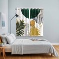 thumbnail image 5 of Curtains 84 Inches Long 2 Panels, Green Yellow Boho Grommets Window Treatment Curtain, Modern Abstract Geometric Thermal Curtains Drapes for Living Room/Bathroom, 5 of 9