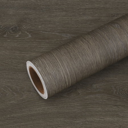 VEELIKE Brown Wood Contact Paper for Countertops Waterproof Wood Wallpaper Peel and Stick Wood Grain Contact Paper for Kitchen Removable Wood Wall Paper for Cabinets Furniture 15.7''x118''