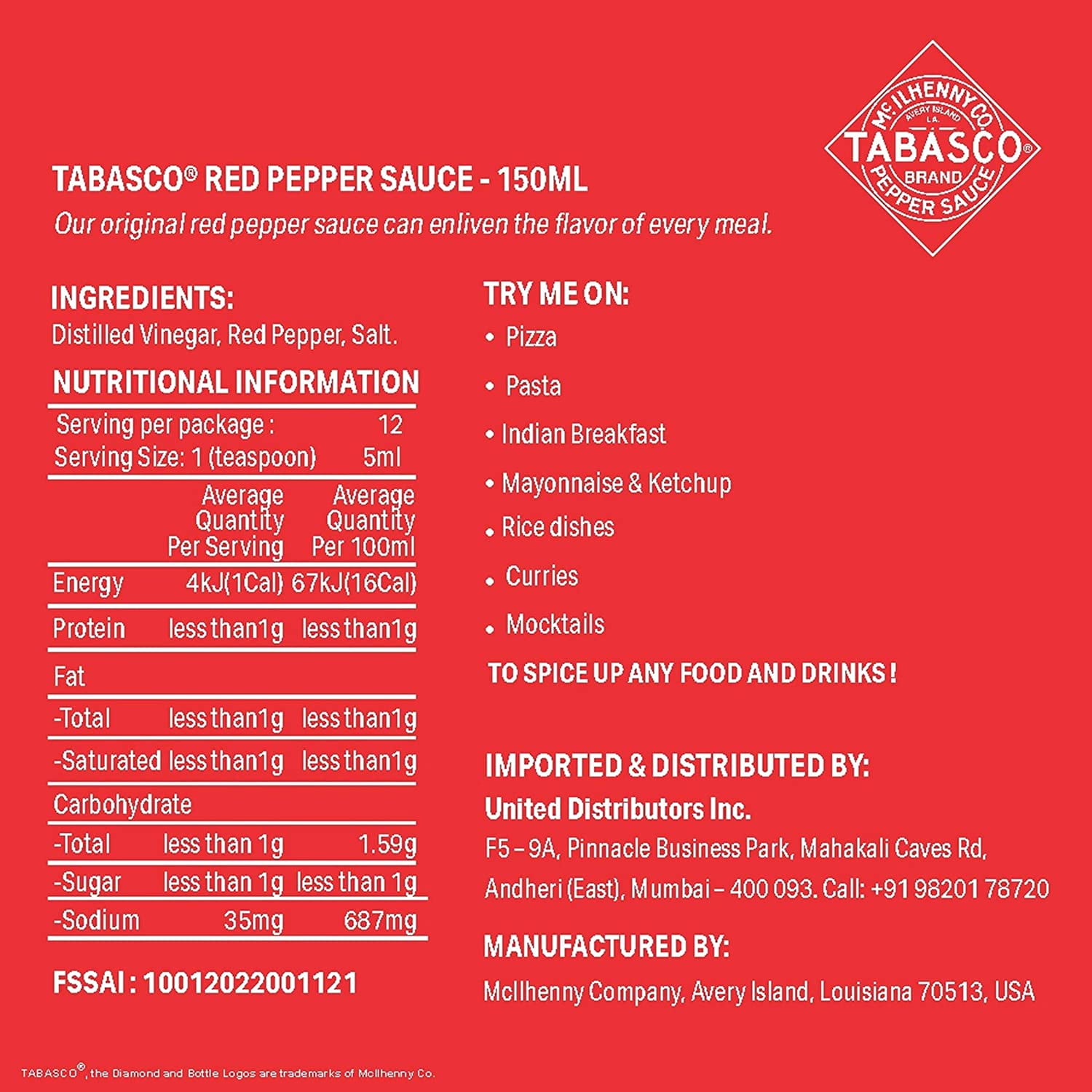 TABASCO® Duo-pack : Rouge et Vert - (2x148ml)