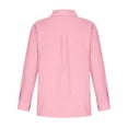 thumbnail image 5 of CAIXIA Women's Casual Long Sleeve Blouse with Pockets Solid Color Shirt Top Comfortable Full Sleeve Design ,Pink, 5 of 5