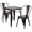 Black and Gold, variant on Bowery Hill 3 Piece Square Patio Bistro Set in Aluminum and Beige