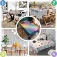 thumbnail image 5 of Colorful Galaxy Pattern Rectangle Tablecloth 60"x102",Waterproof Polyester Rectangle Table Cloth, Wipeable Spillproof Polyester Tablecloth for Dining, Camping, Indoor and Outdoor, 5 of 6