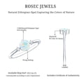 thumbnail image 6 of Rosec Jewels Natural Ethiopian Opal Promise Ring with Diamond - AAA Quality - Ready to Gift for Valentines Day, 14K White Gold, US 10.50, 6 of 8