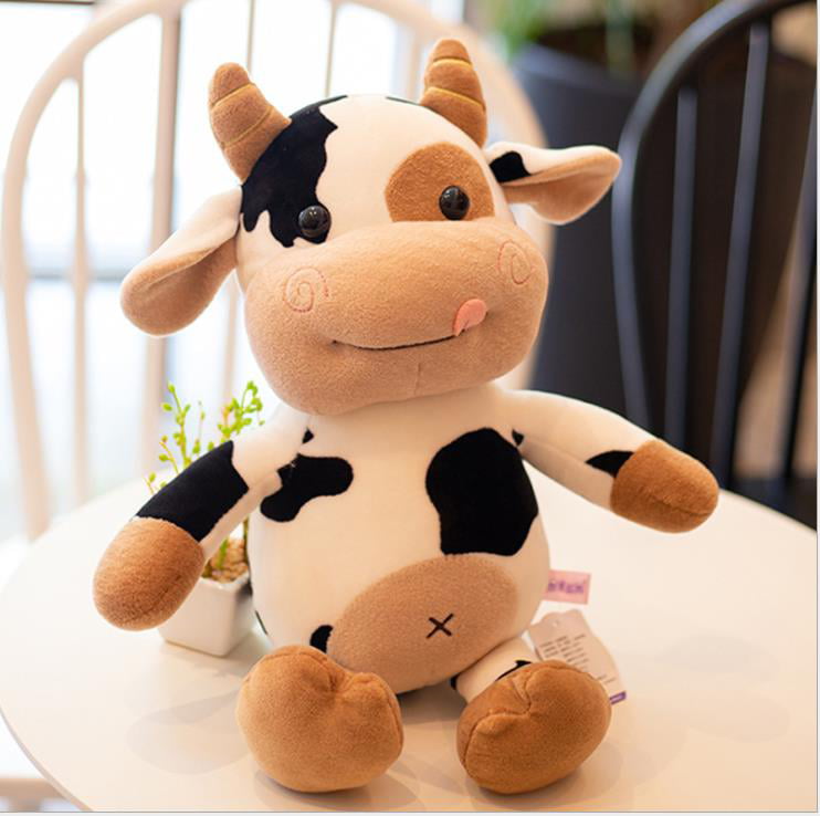 Soft & Stuffed Doll New 40CM Cute Cow Cartoon Plush Animal Toy Kawaii Cattle 