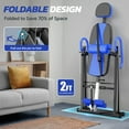 thumbnail image 6 of Heavy Duty Inversion Table, 300lb Capacity Back Therapy Reflexology Heavy Duty Foldable Steel Back Stretcher Machine Dprodo Table ,Blue, 6 of 11