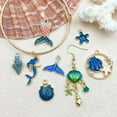 thumbnail image 6 of U8MO 10X Blue Ocean Scallop Shell Mermaid Starfish Charms Pendants for Jewelry Making-10pcs mermaid tail 20x17mm, 6 of 6