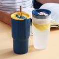 thumbnail image 3 of Ludlz 650ml Straw Cup Large Capacity Leak-proof Heat Resistant Double-drinking Creative Summer Coffee Milk Cup Daily Use, 3 of 8