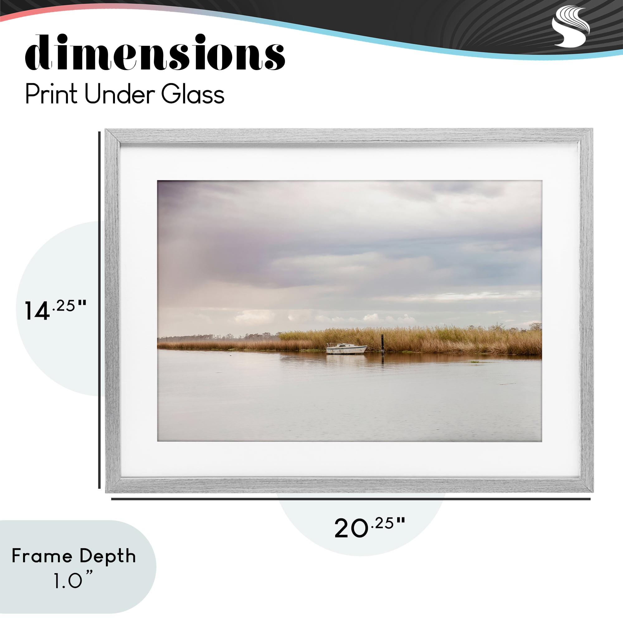 Stupell Industries Magical Mooring Landscape Gray Framed Print Under Glass, design by Christy Berry