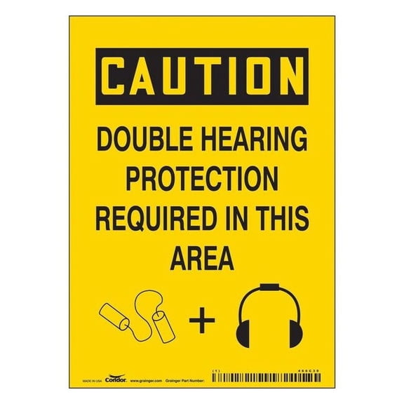 Condor Safety Sign,5" W,7" H,0.004" Thickness, 466C39 466C39