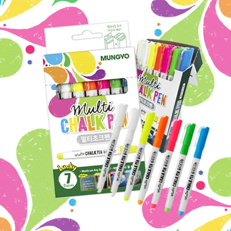MUNGYO Multi Chalk Pen Assorted pieces in a cardboard box