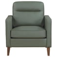 thumbnail image 3 of Ruth Upholstered Track Arm Faux Leather Accent Chair Black, 3 of 4