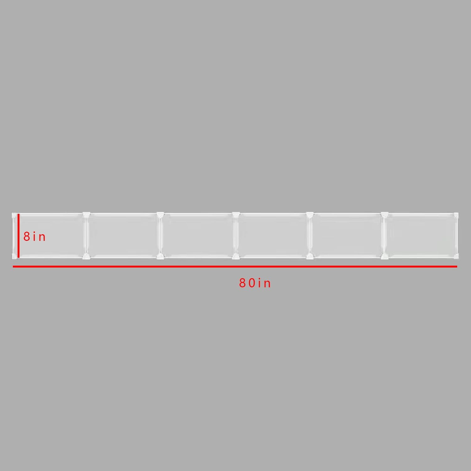 Toy Blocker for Furniture,Easy to Install Waterproof Under Bed Blocker for Pet,Under Bed/Sofa/Cabinet Gap Barrier for Baby & Pet Toys,8" Height x 80" Length,Semi-Transparent