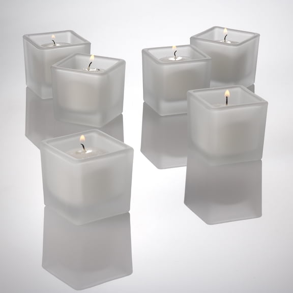 Eastland Votive Candle Holder Square Frosted Set of 72