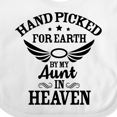 thumbnail image 4 of Inktastic Handpicked for Earth by My Aunt in Heaven with Angel Wings Boys or Girls Baby Bib, 4 of 4
