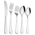 thumbnail image 3 of 5 Pcs Set, Upscale Dinnerware, Flatware, Cutlery Fork, Spoon and Teaspoon, Sturdy, Durables and Easy to Clean, Convenient for Daily Use(Black), 3 of 5