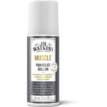 J.R. Watkins MUSCLE Pain Relief Roll-On, Camphor & Natural Magnesium, 3oz