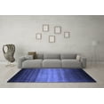 thumbnail image 3 of Ahgly Company Machine Washable Indoor Rectangle Abstract Blue Contemporary Area Rugs, 5' x 7', 3 of 4