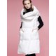 thumbnail image 5 of Chaleco de plumón nuevo para mujer, chaqueta de plumón de pato blanco grueso de 90 grados, diseño de solapa de moda, bolsillo grande, chaqueta de plumón larga cálida de invierno para mujer, 5 of 5