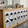 thumbnail image 6 of Black White Geometric Tier Curtains 24 Inch Length, Vintage Art Striped Cafe Short Curtains for Bathroom Over Sink, Small Kitchen Curtain Light Filtering Tiered Drapes 2 Panels 27.5"Wx24"L, 6 of 8