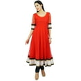 thumbnail image 5 of Atasi Womens Readymade Red Net Salwaar Kameez with Designer Dupatta, 5 of 6