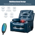 thumbnail image 4 of Lift Recliner for Elderly, LEGAHOME Electric Power Lift Chair with Heated and Massage, 26" Oversized PU Leather Recliner Chair with Cup Holders & Side Pockets up 400 lbs, Blue, 4 of 12