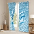 thumbnail image 3 of Erosebridal Kawaii Ribbon Bow Curtains Pack of 2 (42x84 Each) For Girls,Blue Leopard Print Glitter Print Curtains Blackout For Teens, 3 of 6