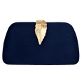 thumbnail image 6 of Milsente Women's Faux Suede soild Clutch Handbag, Navy Blue, 6 of 8