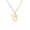 U, variant on YYKihy Plated Cubic Zirconia Initial Necklace | Letter Dainty Necklaces For Women