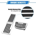 thumbnail image 3 of 3pcs Car Gas Accelerator Brake Foot Rest Pedal Cover Pad for Kia Carnival 2022-2023 Antislip Silver Tone, 3 of 6