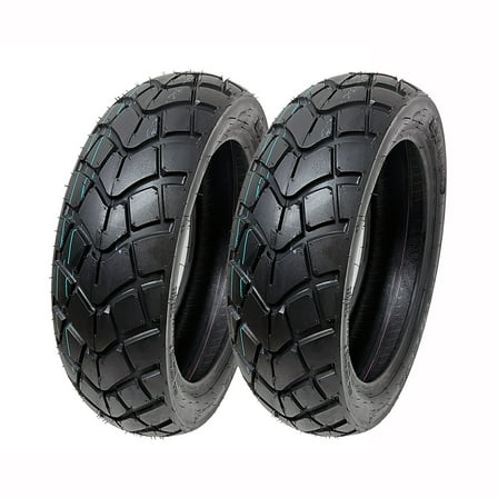 TIRE SET: Front Tire 120/70-12 Rear Tire 130/70-12 Dual Sport Tread P148