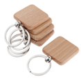 thumbnail image 1 of 5 paquetes de etiquetas de madera natural con grabado en blanco para llaveros hechos a mano. cuadrado 37x37mm, 1 of 8