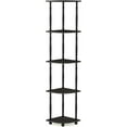 thumbnail image 1 of 5 Tier Corner Display Rack Multipurpose Shelving Unit, Dark Cherry/Black, 1 of 6