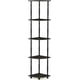 thumbnail image 1 of 5 Tier Corner Display Rack Multipurpose Shelving Unit, Dark Cherry/Black, 1 of 6