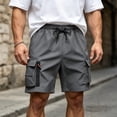 thumbnail image 3 of Satingcolo Men's Classic Outdoor Cargo Shorts with Pockets Versatile Plain Straight Leg Pants Summer Casual Workout Streetwear, 3 of 6
