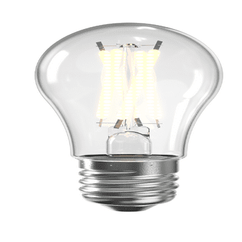 Great Value LED Vintage Style Light Bulb,A15 60 Watts Soft White Clear Classic Filament,Medium Base,Dimmable,2 Pack