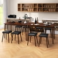 thumbnail image 4 of Gymax 5PCS Dining Table Set for 4 w/ 4 Upholstered Stools Rubber Wood Legs for Kitchen, 4 of 10