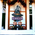 thumbnail image 6 of The Witch Is In Hanging Decor Halloween Indoor Outdoor Door Wall Rustic Home Business Party Accessory 26"x12", 6 of 7