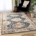 thumbnail image 3 of Palmetto Orian Akstafa Navy Thatch Machine Woven Area Rug 6'7" X 9'6" Navy, 3 of 3