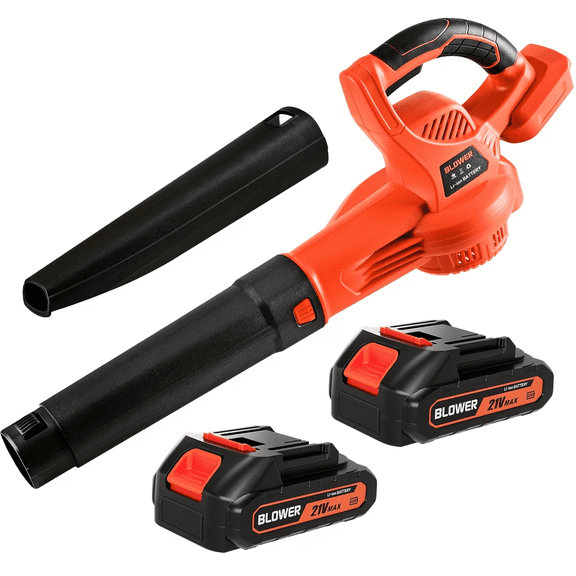 21V Orange Leaf Blower with 2 battery