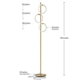 thumbnail image 2 of Saturn Lampe de Sol LED - Laiton, 2 of 5