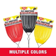 Enoz Fly Swatter, Wire Handled Plastic Fly Swatter, Assorted Colors, 2 Ct