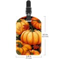 thumbnail image 6 of Square 2Pack PU Leather Thanksgiving Pumpkin Cruise Luggage Tag with Privacy Cover and Name ID Tag for Travel Handbags Backpacks Luggage Tags, 6 of 6