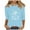 Light Blue, variant on Women Blouse 3/4 Sleeve Petite, Womens Funny T Shirts Loose Athletic Tops Women Sleeveless Women Summer Tops V Neck Buy Again My Orders my orders