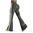 thumbnail image 5 of qelini Plus Size Flared Yoga Pants for Women High Waist Pocket Elastic Waist Leggings Solid Color Long Pants, 5 of 9