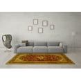 thumbnail image 3 of Ahgly Company Machine Washable Indoor Rectangle Persian Yellow Traditional Area Rugs, 5' x 7', 3 of 4