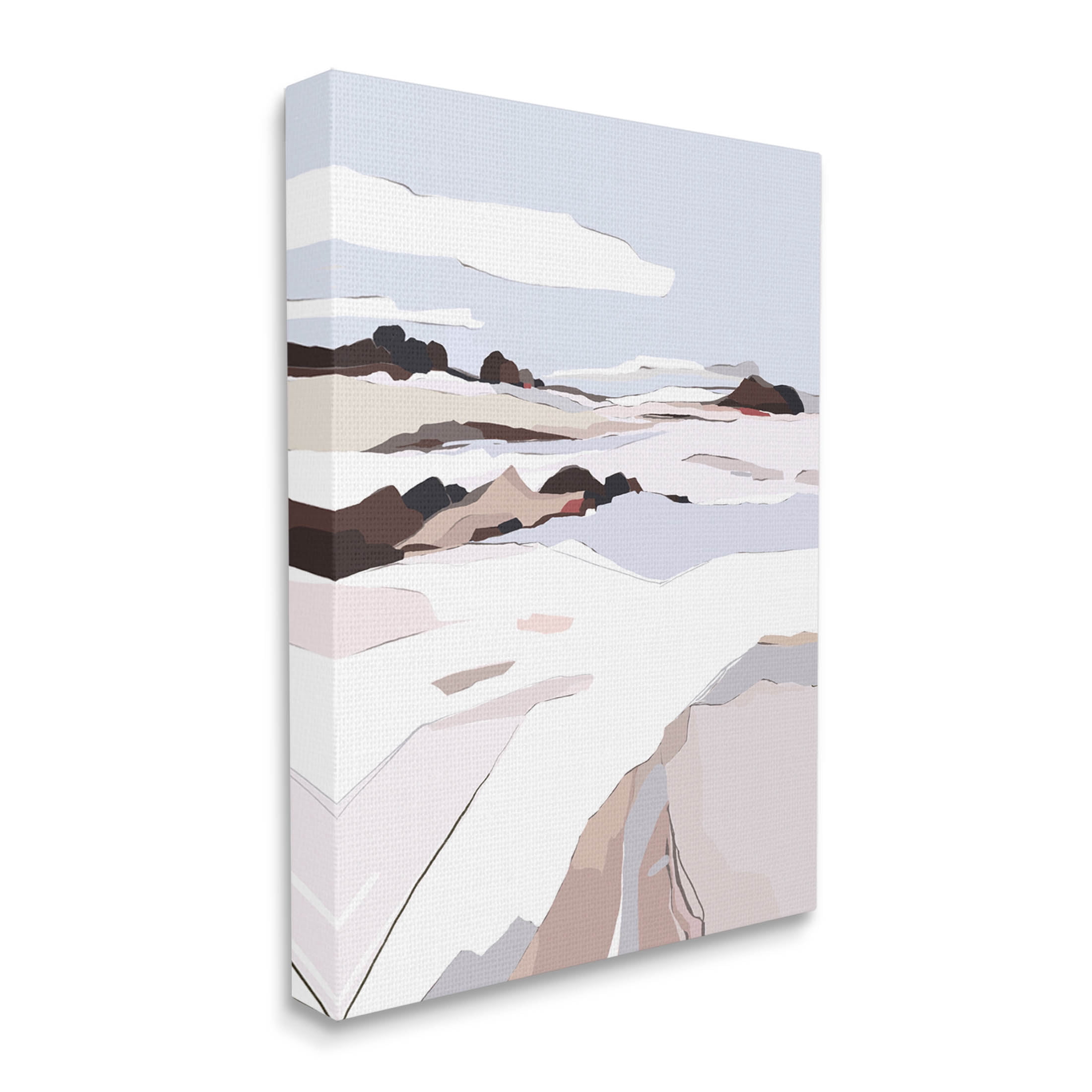Stupell Industries Abstract Snowy Mountain Landscape Graphic Art Gallery Wrapped Canvas Print Wall Art, Design by Nikita Jariwala