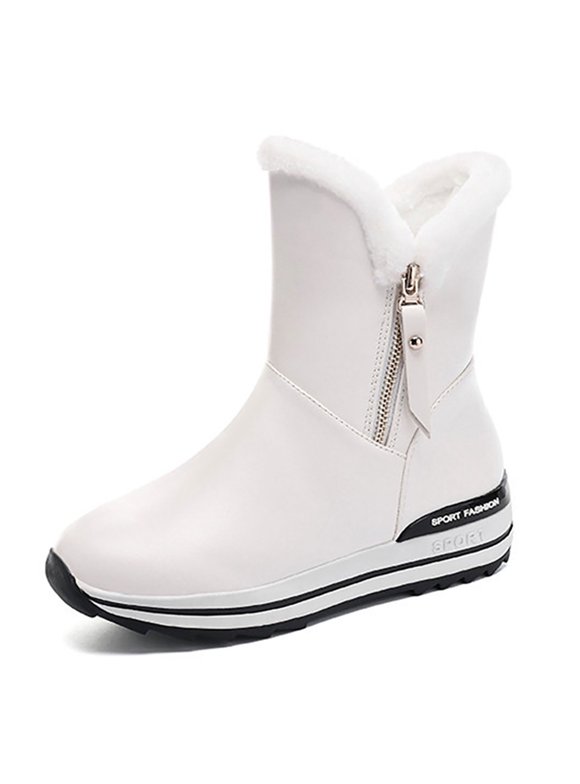 snow boots with side zipper